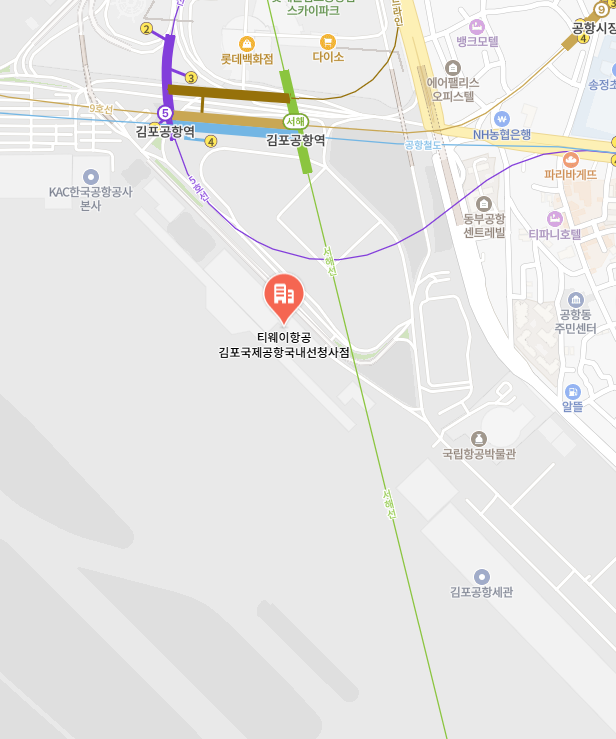 티웨이항공 국내선청사점 이미지