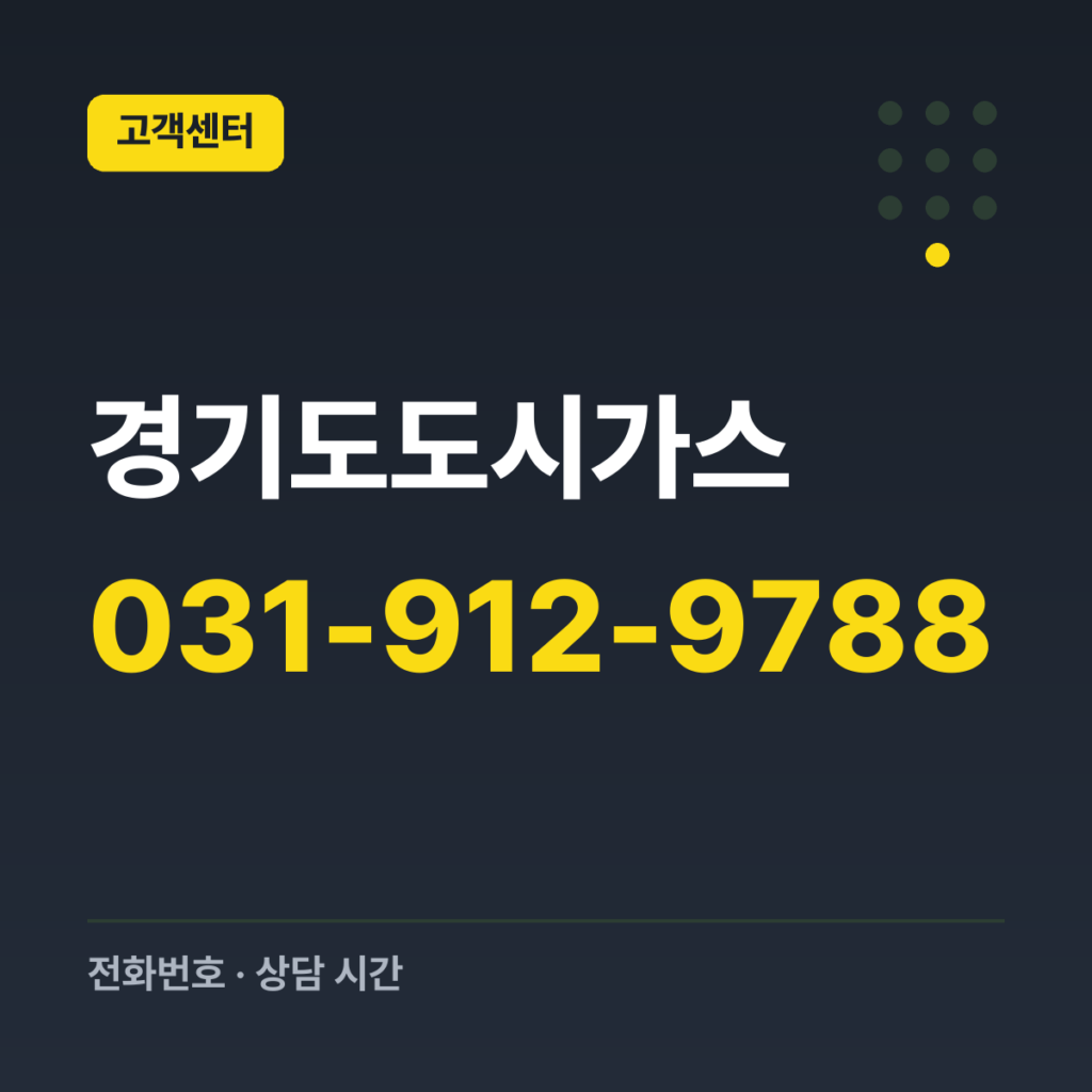 경기도도시가스 대표번호 031-912-9788