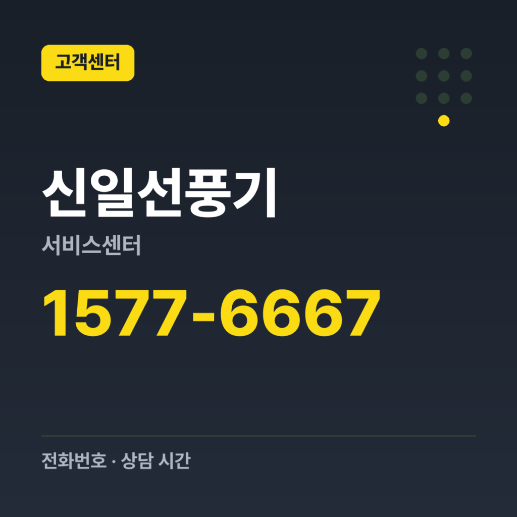 신일선풍기서비스센터 대표번호 1577-6667