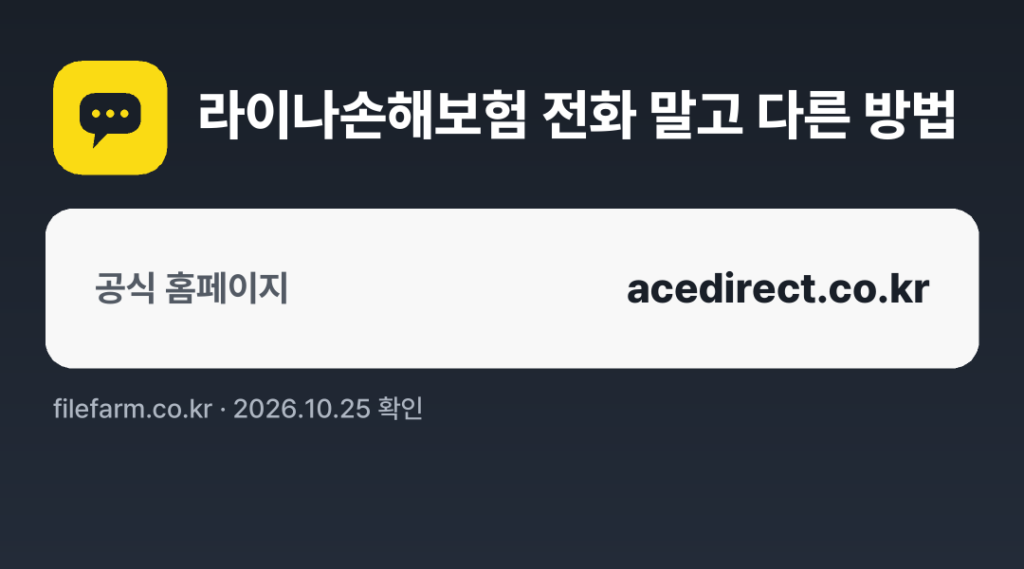 라이나손해보험 전화 말고 다른 방법: 공식 홈페이지