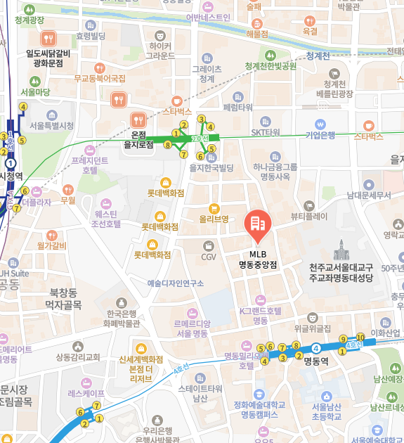 mlb 명동중앙점 이미지