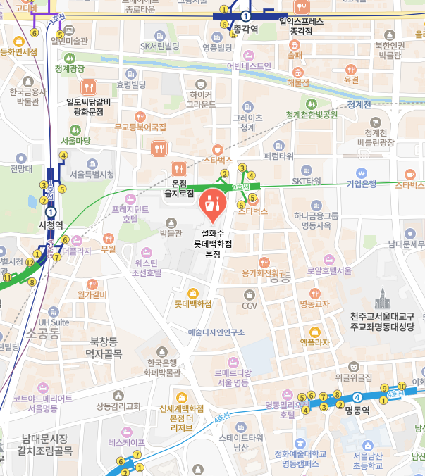 설화수 롯데백화점 본점 이미지