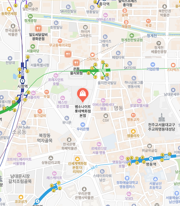 쌤소나이트 롯데백화점 본점 이미지